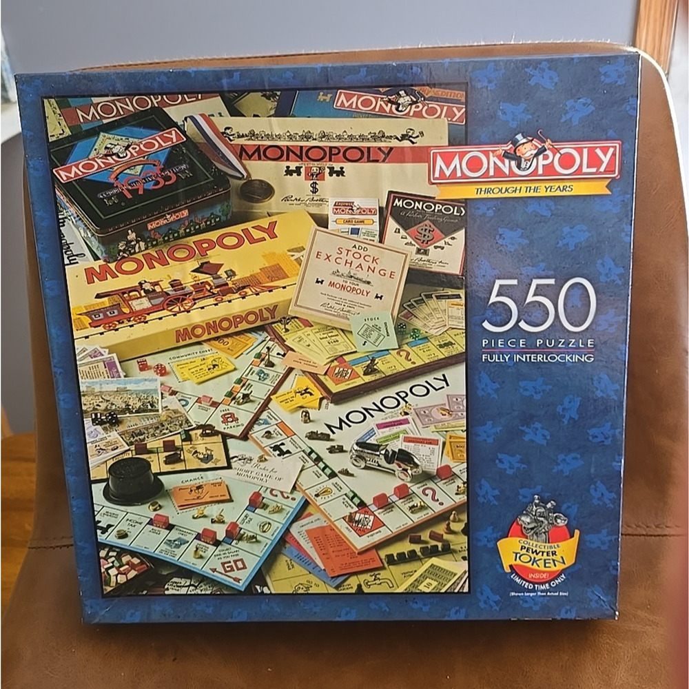 NIB VTG 1998 Parker Brothers Monopoly Through the Years‎ 550 Piece Jigsaw Puzzle